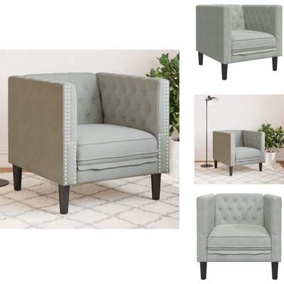 Chesterfield-Sessel Hellgrau der Marke VIDAXL